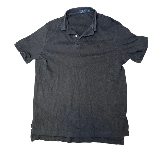 Polo Ralph Lauren Dark Gray Short Sleeve Polo Shirt Size Large Men's - Picture 1 of 5